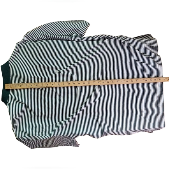 Fairway and Greene Striped Men's Polo Shirt. Hunter Green And White. LG - Picture 10 of 11